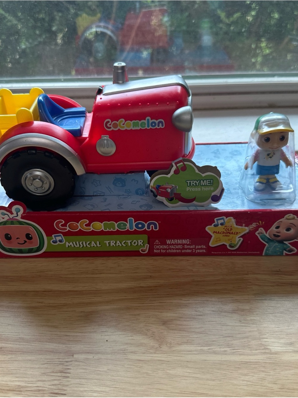 CoComelon Red Musical Tractor Playset with Removable Figure
